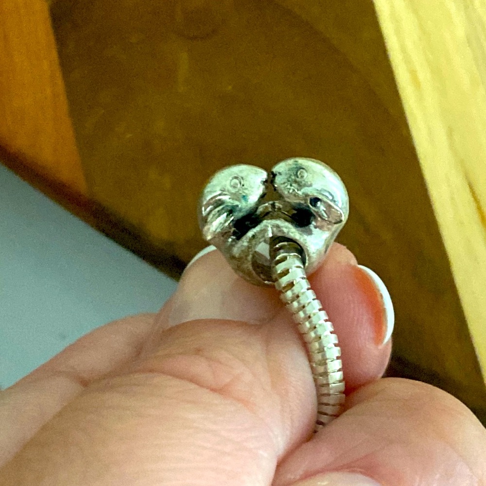 COPY - Pandora charm | sterling silver | two kissing seals